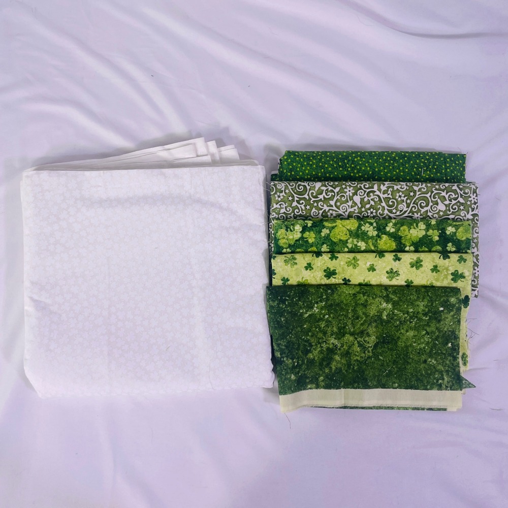 Northcott Stonehenge Quilt Kit Fabric Bundle St Patricks Day Green Clover Cotton